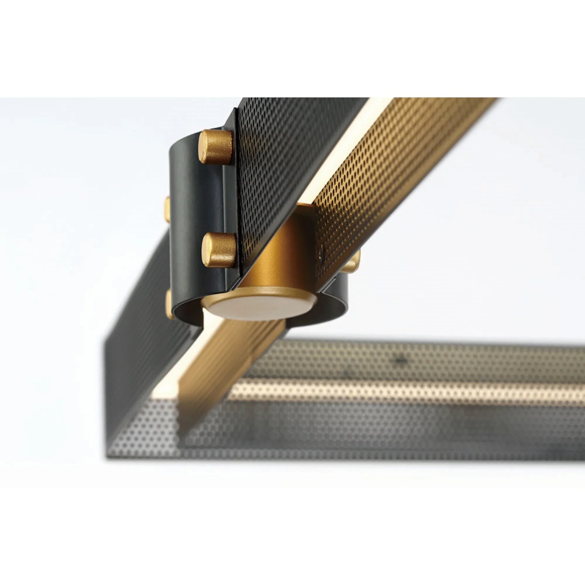 Admiral 43" LED Linear Chandelier, Gold & Black Finish - Bees Lighting