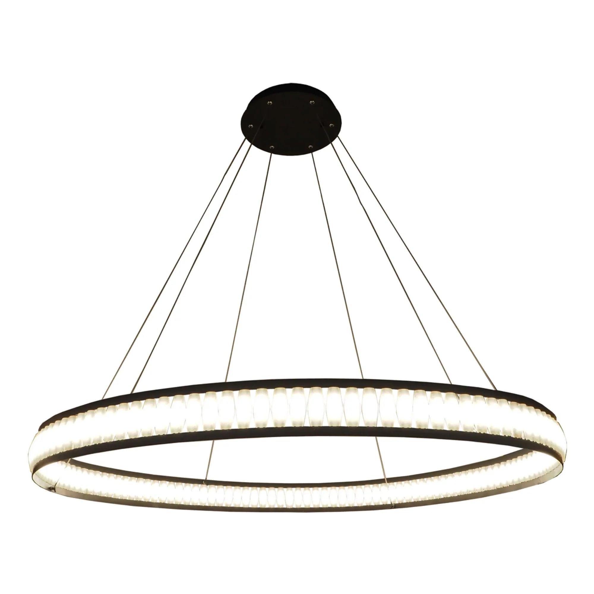 Forster 47" LED Chandelier, Black Finish - Bees Lighting