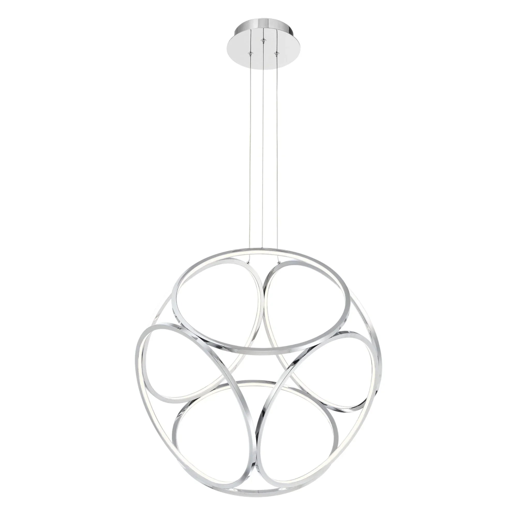 Glenview 24" LED Pendant, Chrome Finish - Bees Lighting