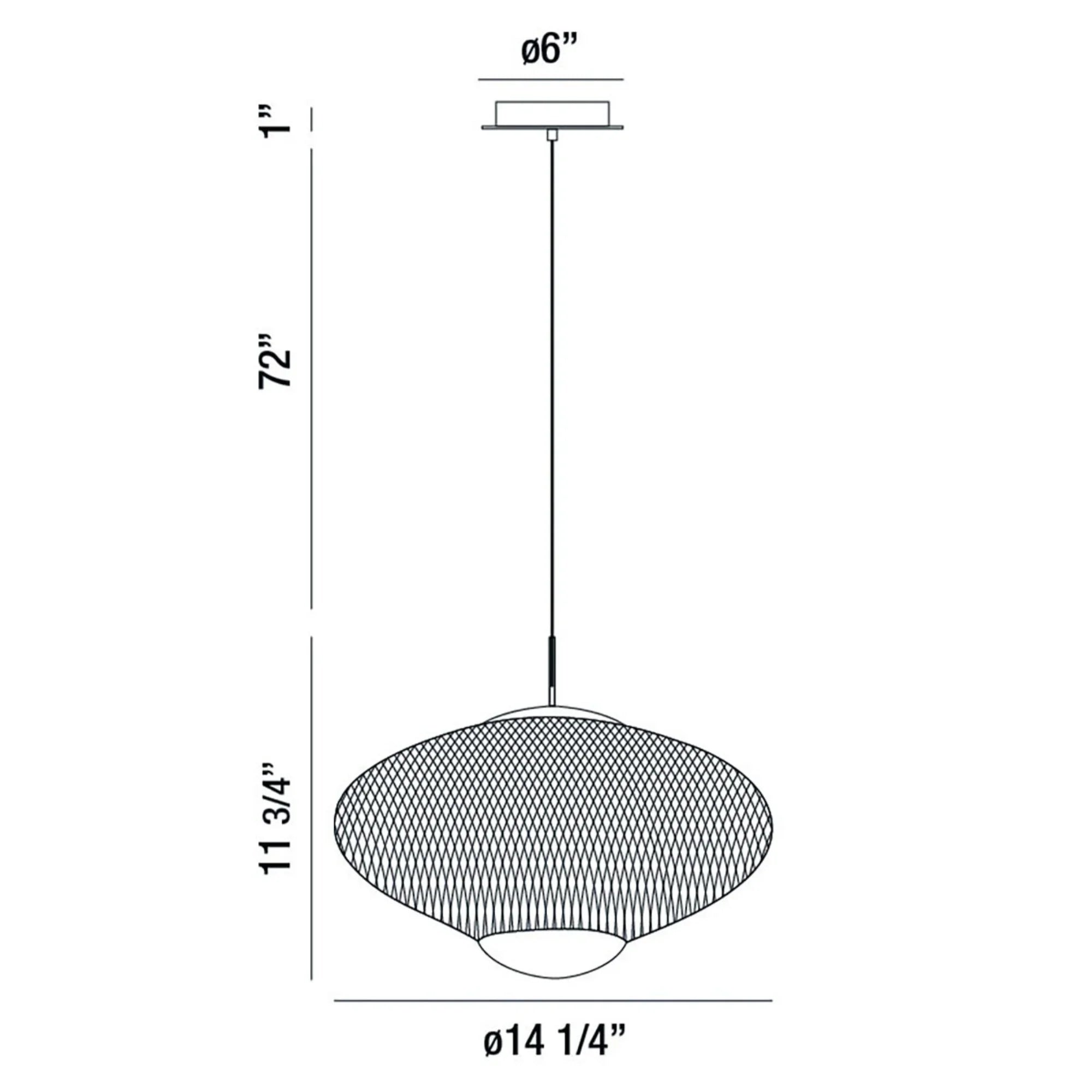 Park 14" LED Pendant, Black & Gold Finish - Bees Lighting