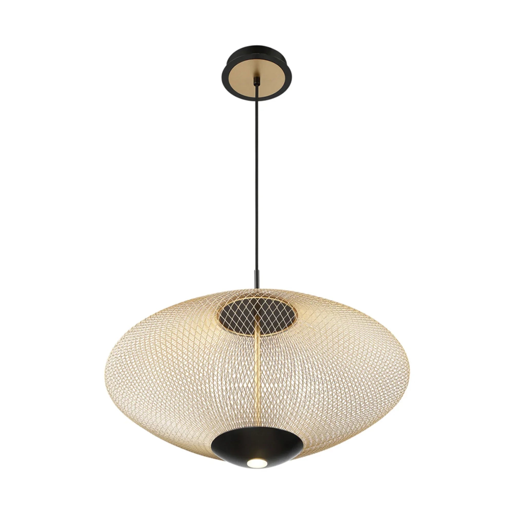 Park 22" LED Pendant, Black & Gold Finish - Bees Lighting