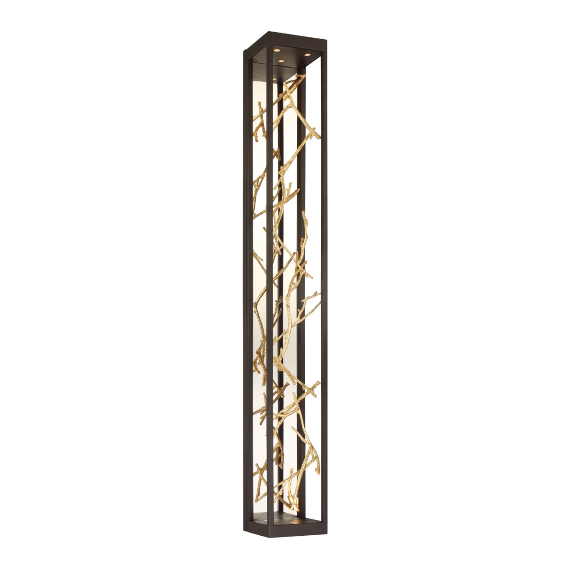 Aerie 48" LED Outdoor Wall Sconce, Gold & Black Finish - Bees Lighting