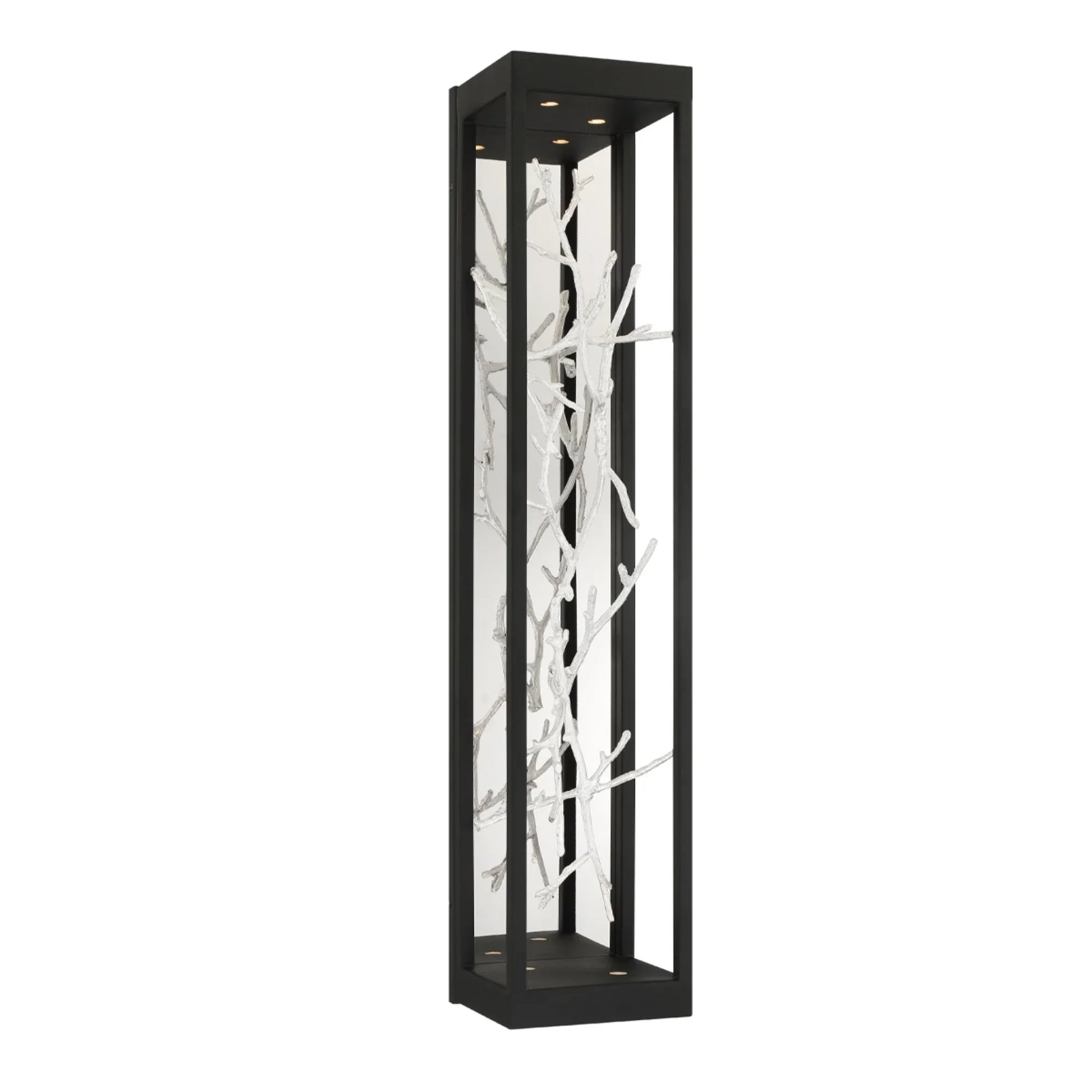 Aerie 30" LED Outdoor Wall Sconce, Silver & Black Finish - Bees Lighting