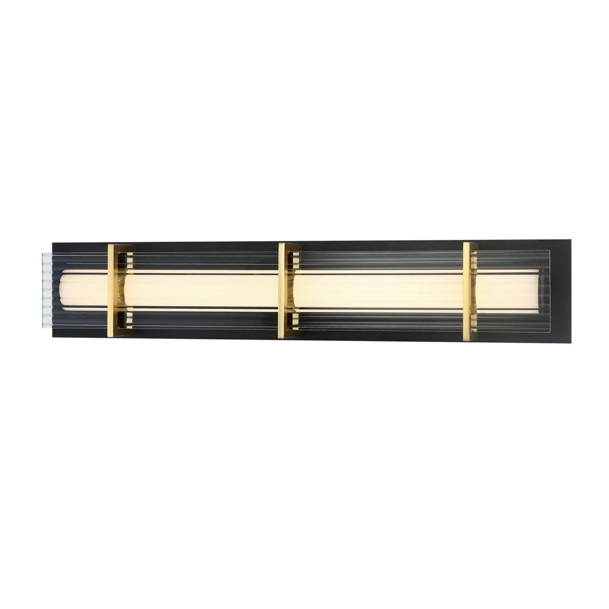 Midnight Gold 27" LED Bathroom Vanity Light, Sand Coal & Honey Gold Finish - Bees Lighting