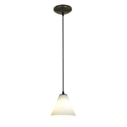 Martini 7" LED Pendant, Oil Rubbed Bronze Finish, White Diffuser, Cord - Bees Lighting