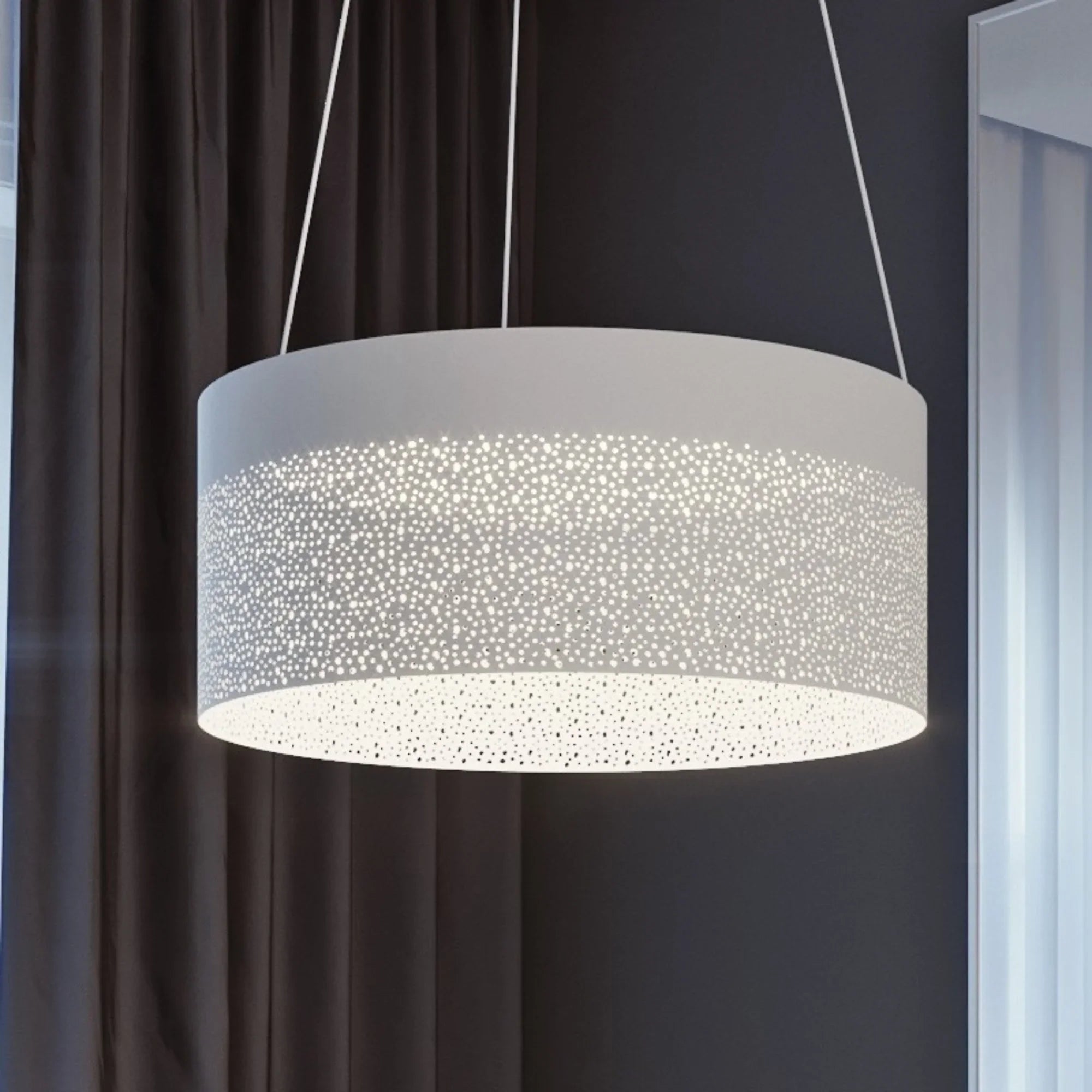 Ash 20" LED Pendant, White Finish - Bees Lighting