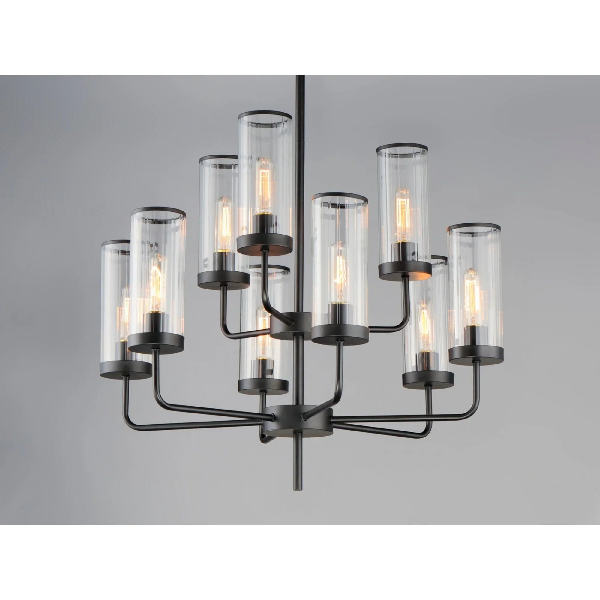 Crosby 31" 9-Light Chandelier, Black Finish - Bees Lighting