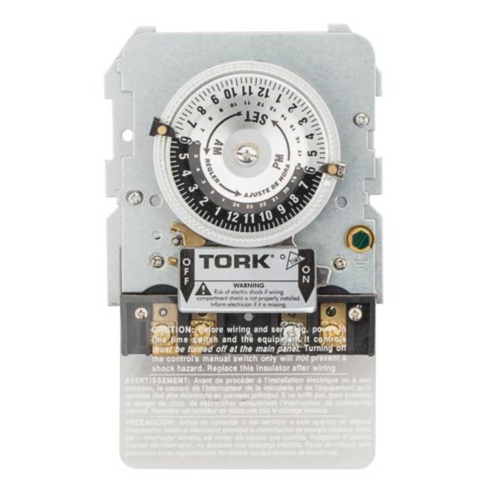 Tork 24 Hour Time Switch 40A 120/208-277V DPST Mechanism with IAP Adapter Plate Attached