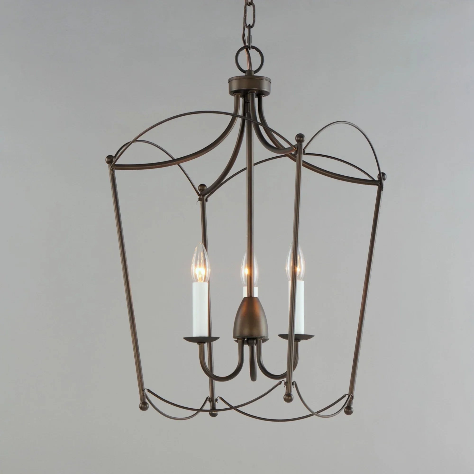 Plumette 25" 3-Light Pendant, Chestnut Bronze Finish - Bees Lighting