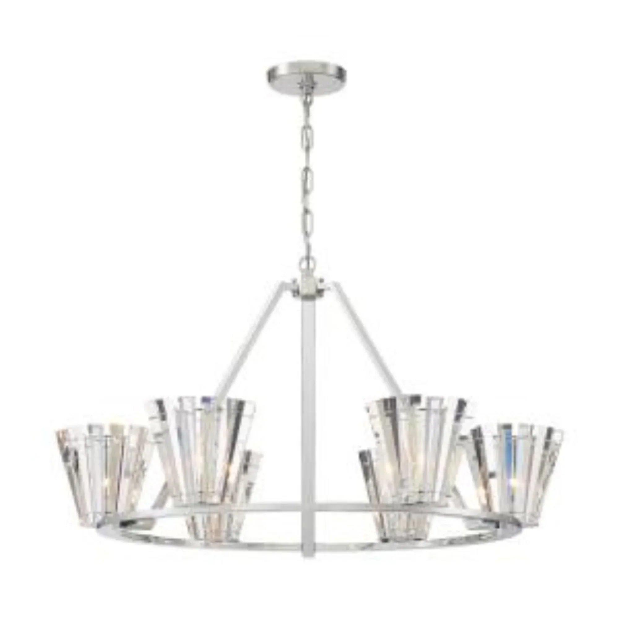 Ricca Chandelier Silver finish - Bees Lighting