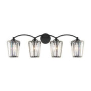 Natalia 4-Light 34" LED Vanity, Black Finish - Bees Lighting