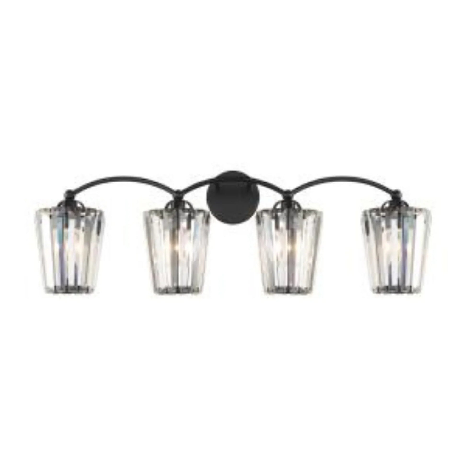 Natalia 4-Light 34" LED Vanity, Black Finish - Bees Lighting