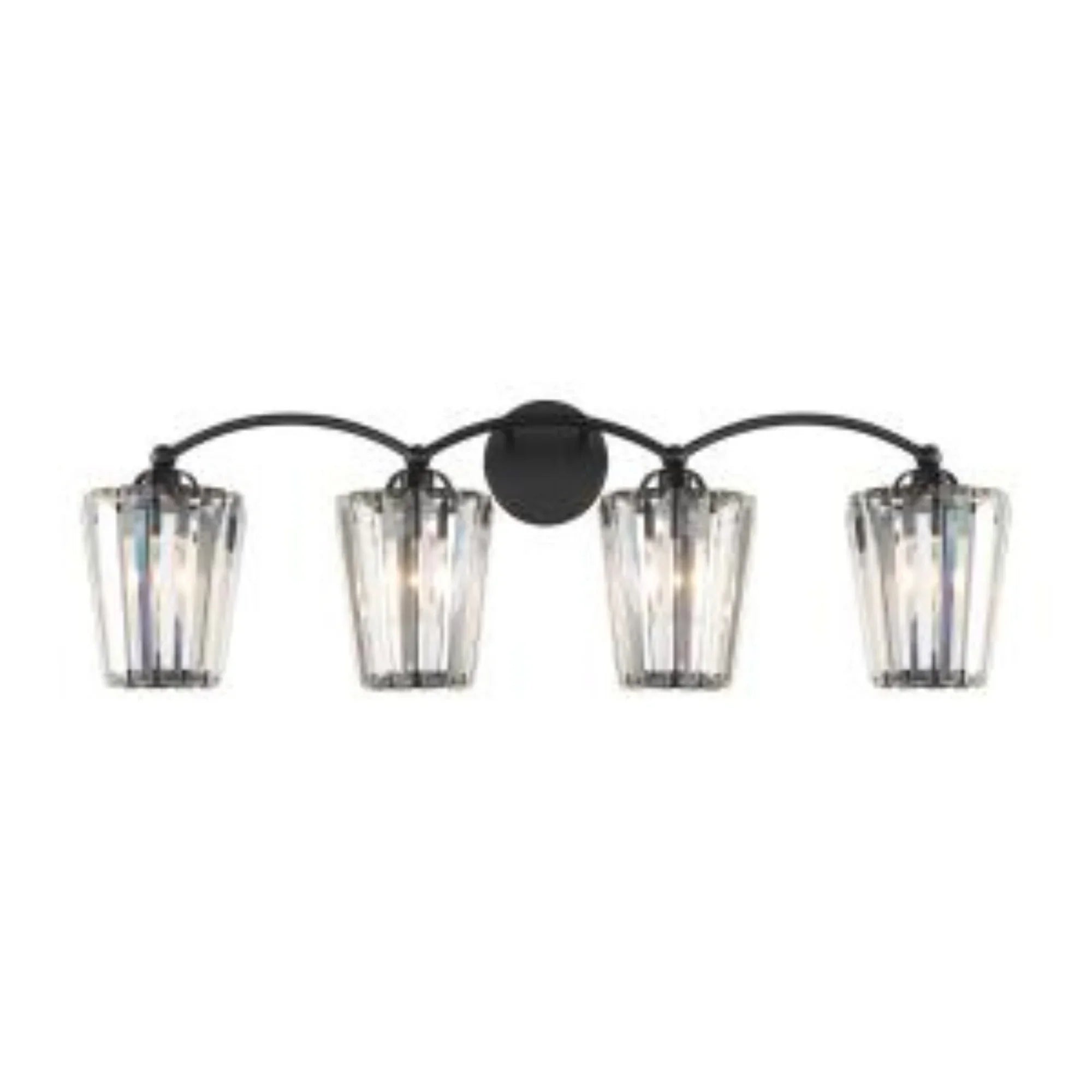 Natalia 4-Light 34" LED Vanity, Black Finish - Bees Lighting