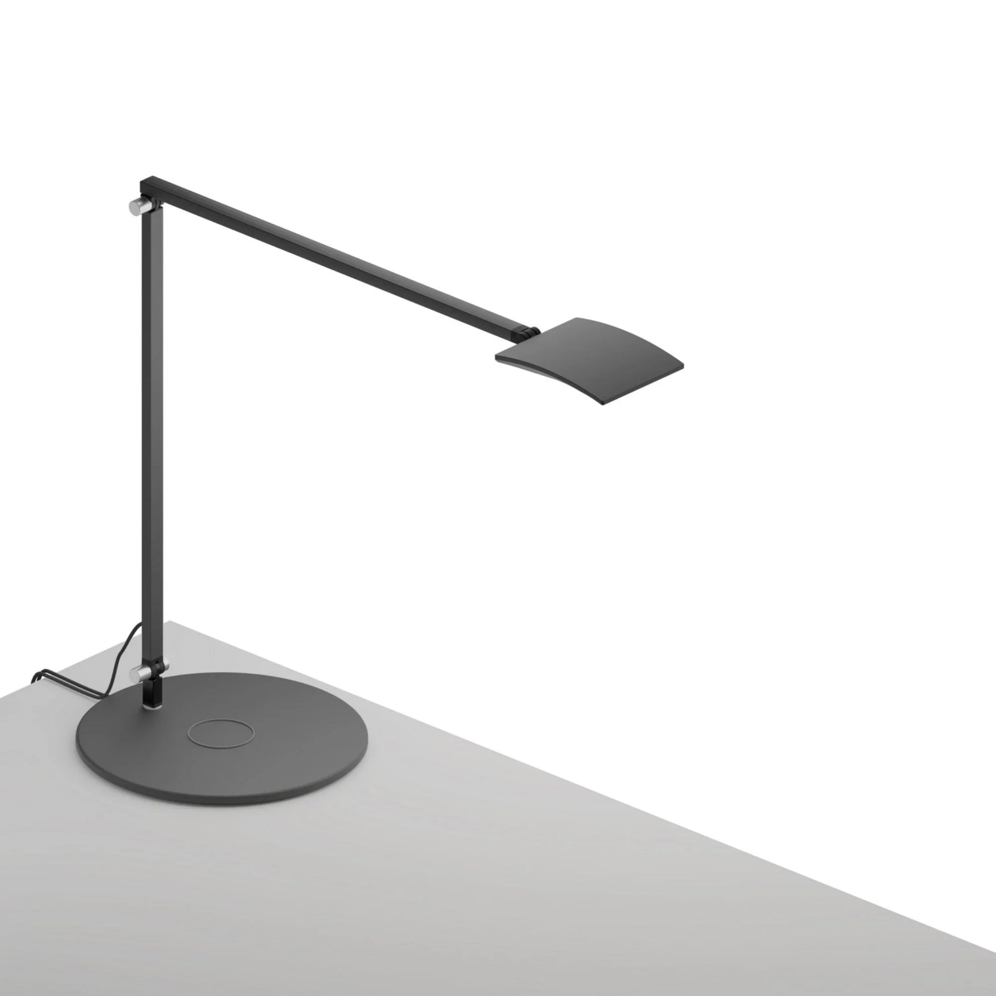 Mosso Pro Metallic Black Contemporary LED Desk Lamp with Wireless Charging Base - Bees Lighting