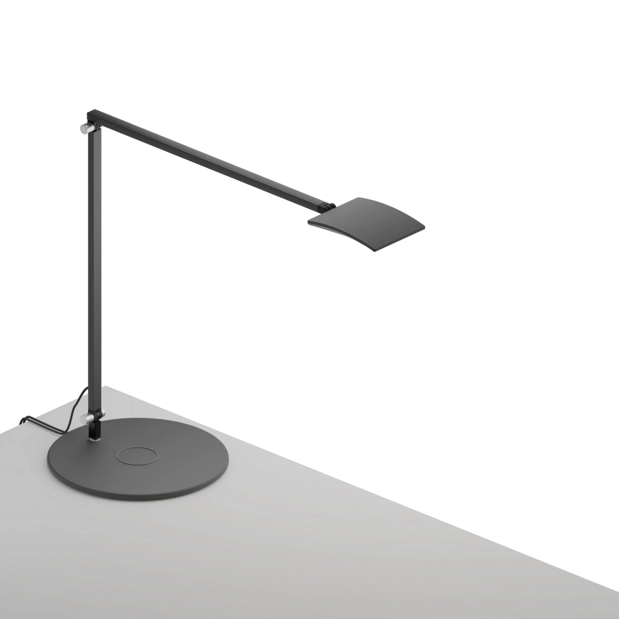 Mosso Pro Metallic Black Contemporary LED Desk Lamp with Wireless Charging Base - Bees Lighting