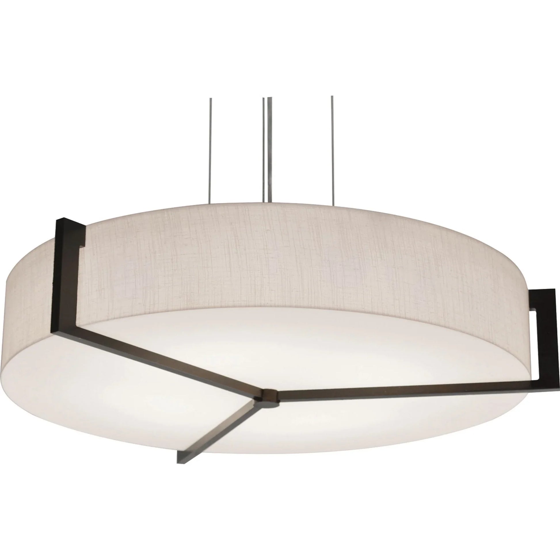 Apex 14" LED Pendant, Jute & Espresso Shade - Bees Lighting