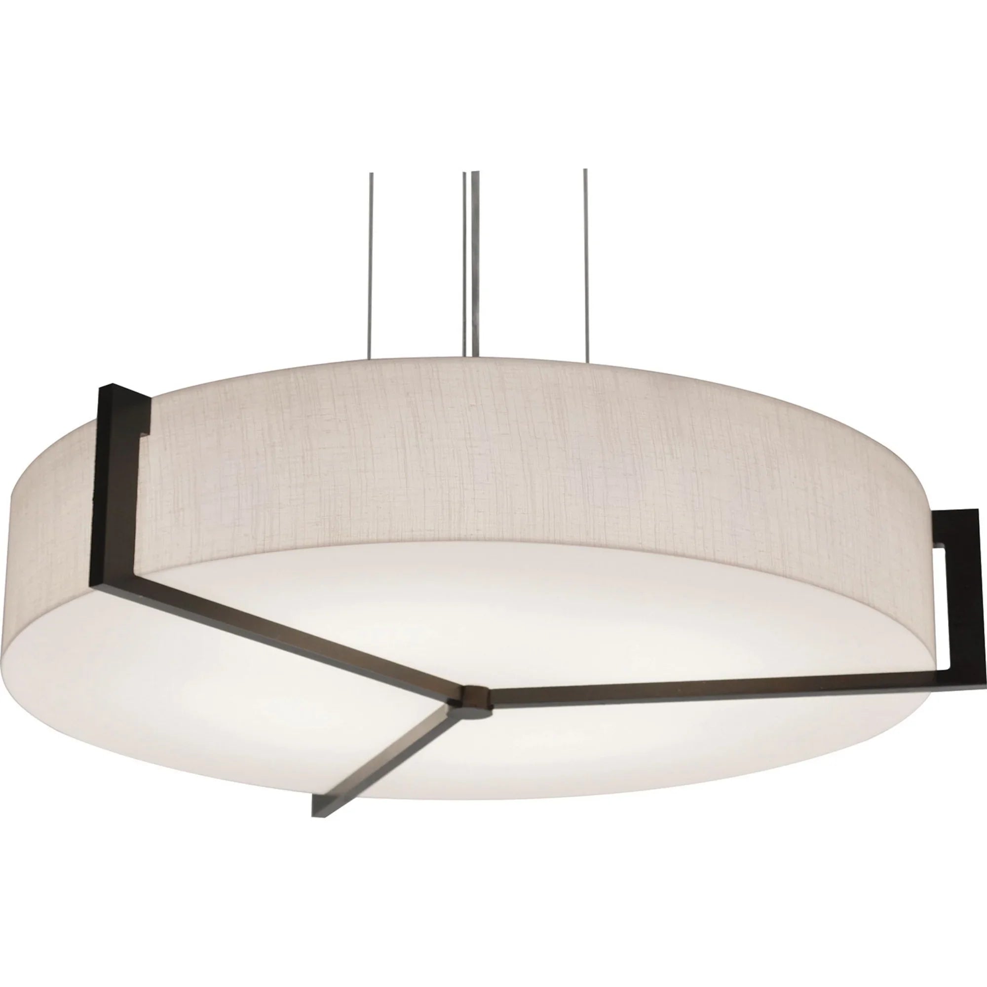 Apex 14" LED Pendant, Jute & Espresso Shade - Bees Lighting