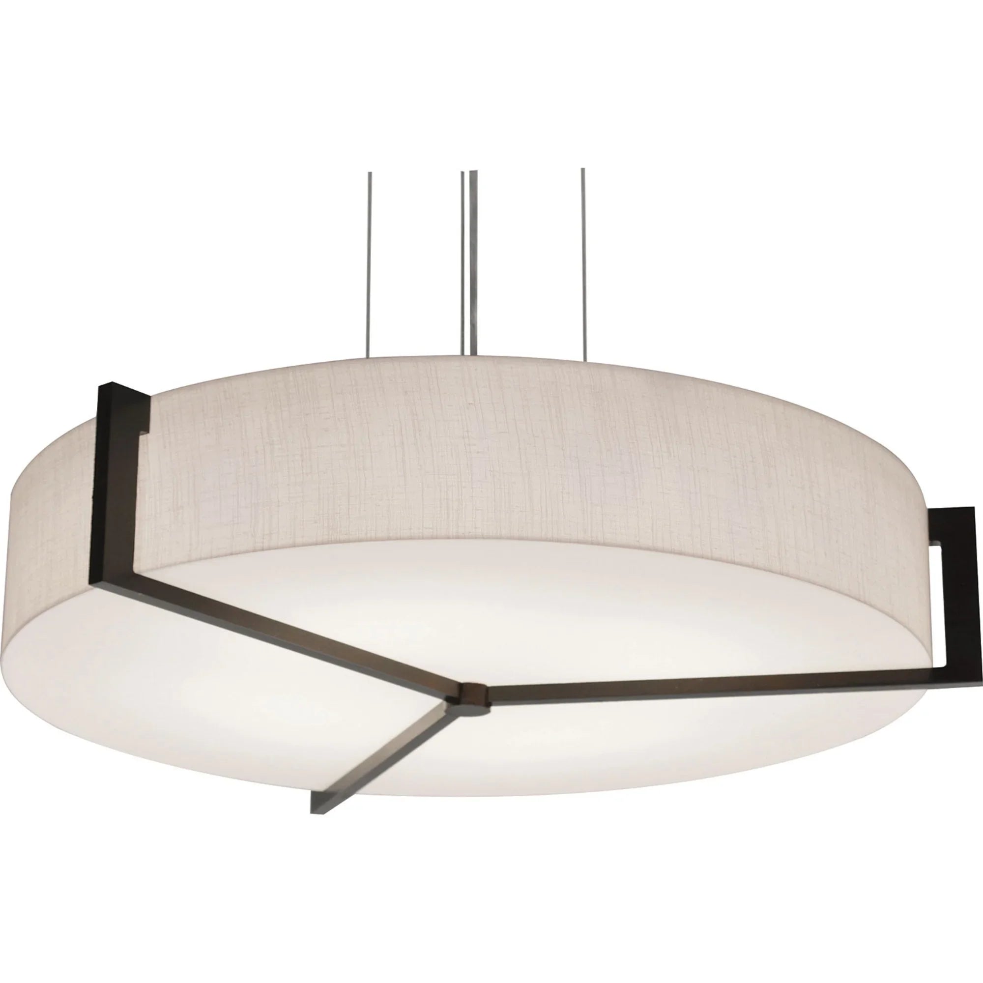 Apex 21" LED Pendant, Jute & Espresso Shade - Bees Lighting