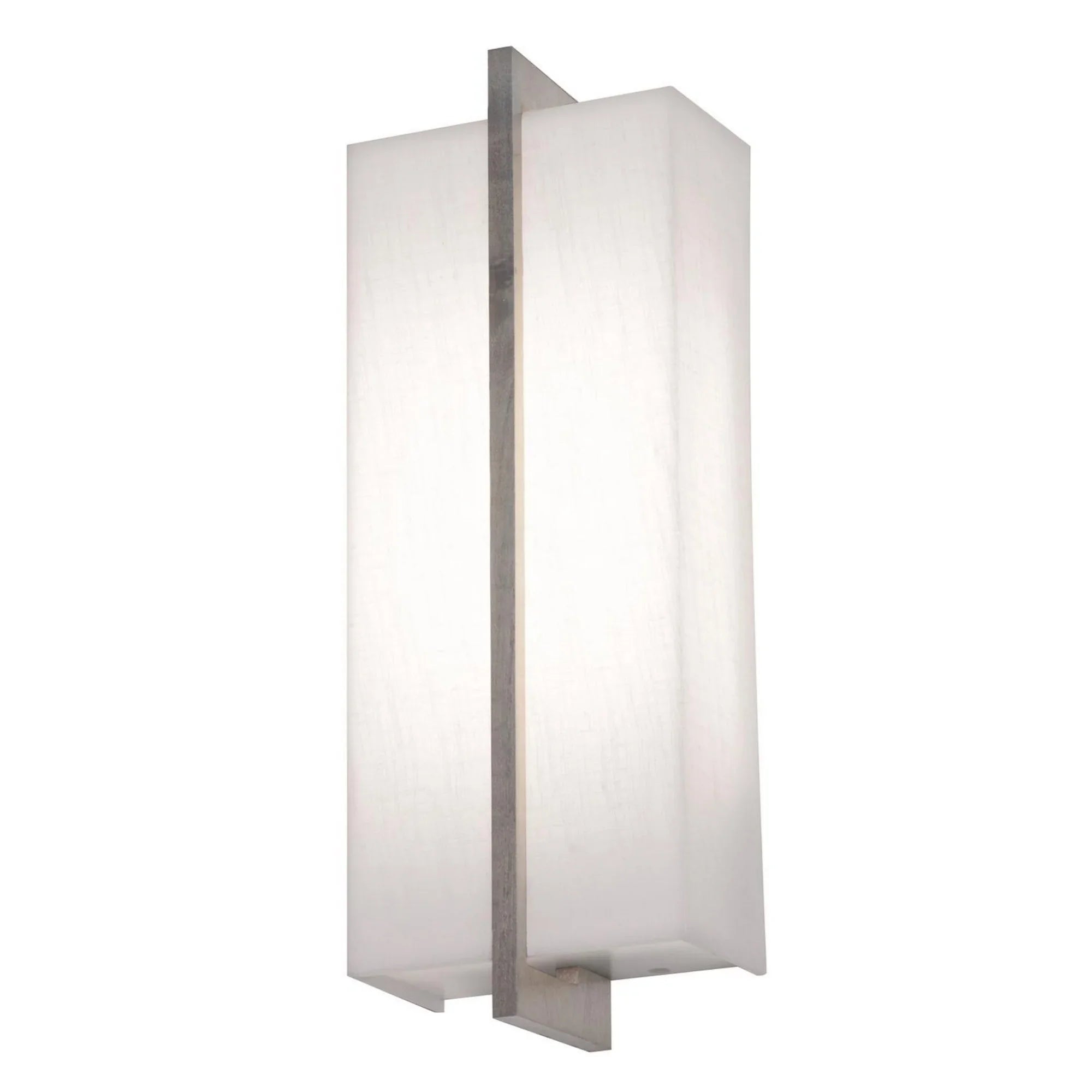 Apex 14" LED Wall Sconce, Linen White/Weathered Grey Finish - Bees Lighting