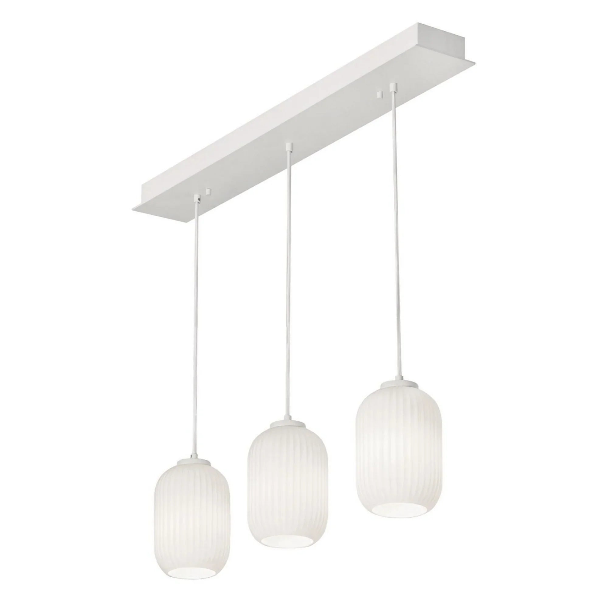Callie 36" Multi-Port Linear Pendant, White Finish - Bees Lighting