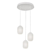 Callie 18" 3-Light Multi-Port Pendant, White Finish - Bees Lighting