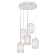 Callie 24" Multi-Port Mini Pendant, White Finish - Bees Lighting