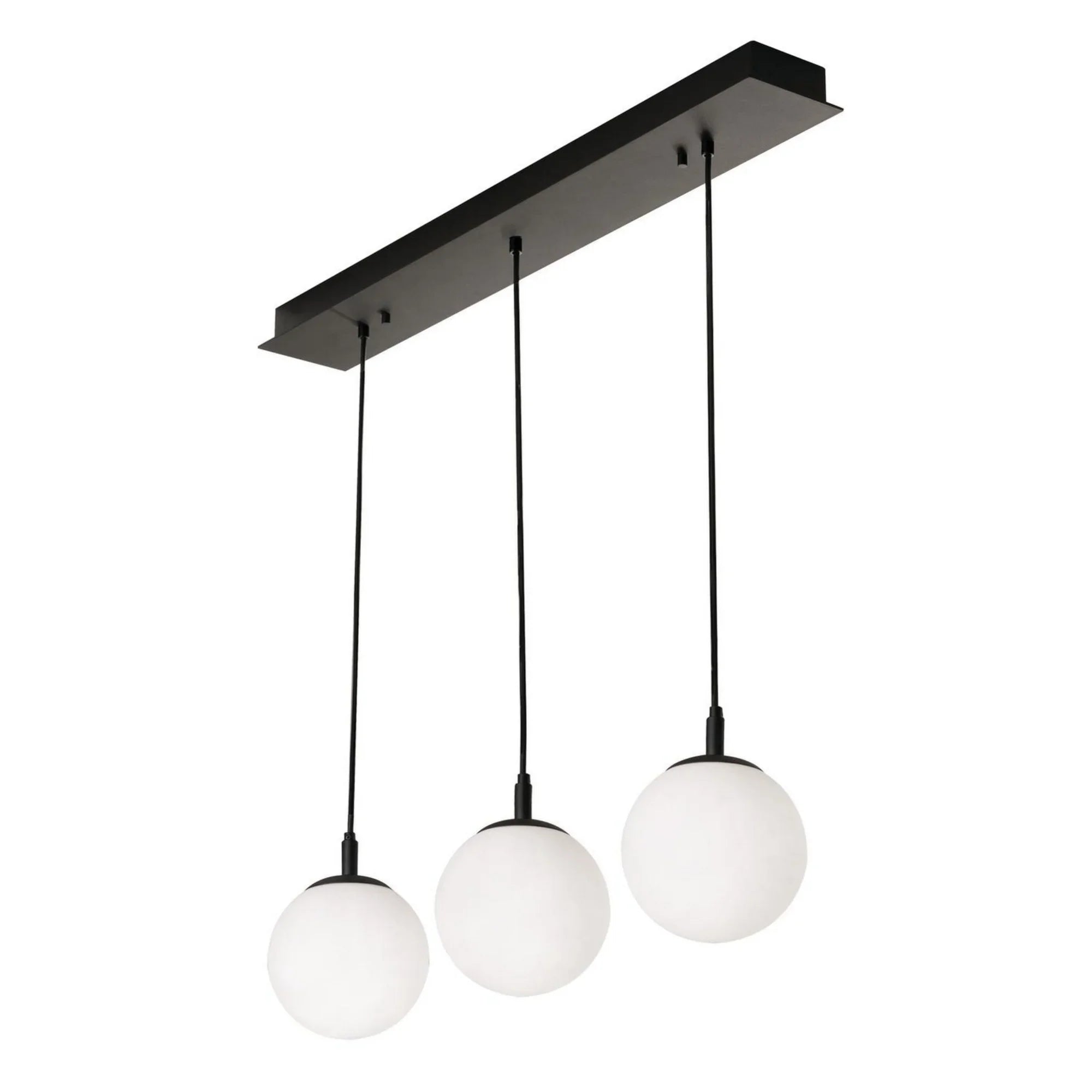 Loretto 36" 3-Light Linear Pendant, Black Finish - Bees Lighting