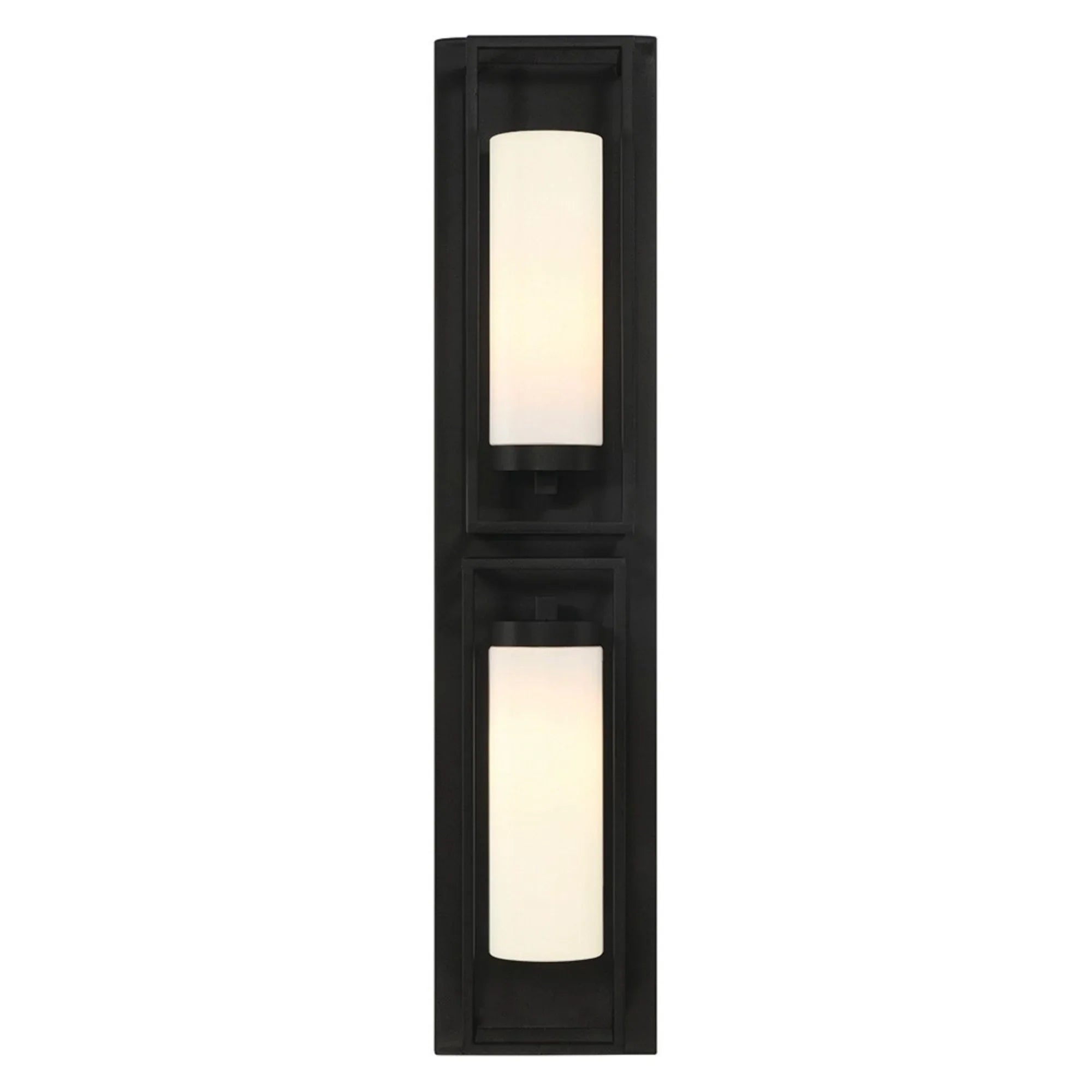Ren 2-Light 36" Outdoor Wall Sconce, Black Finish - Bees Lighting
