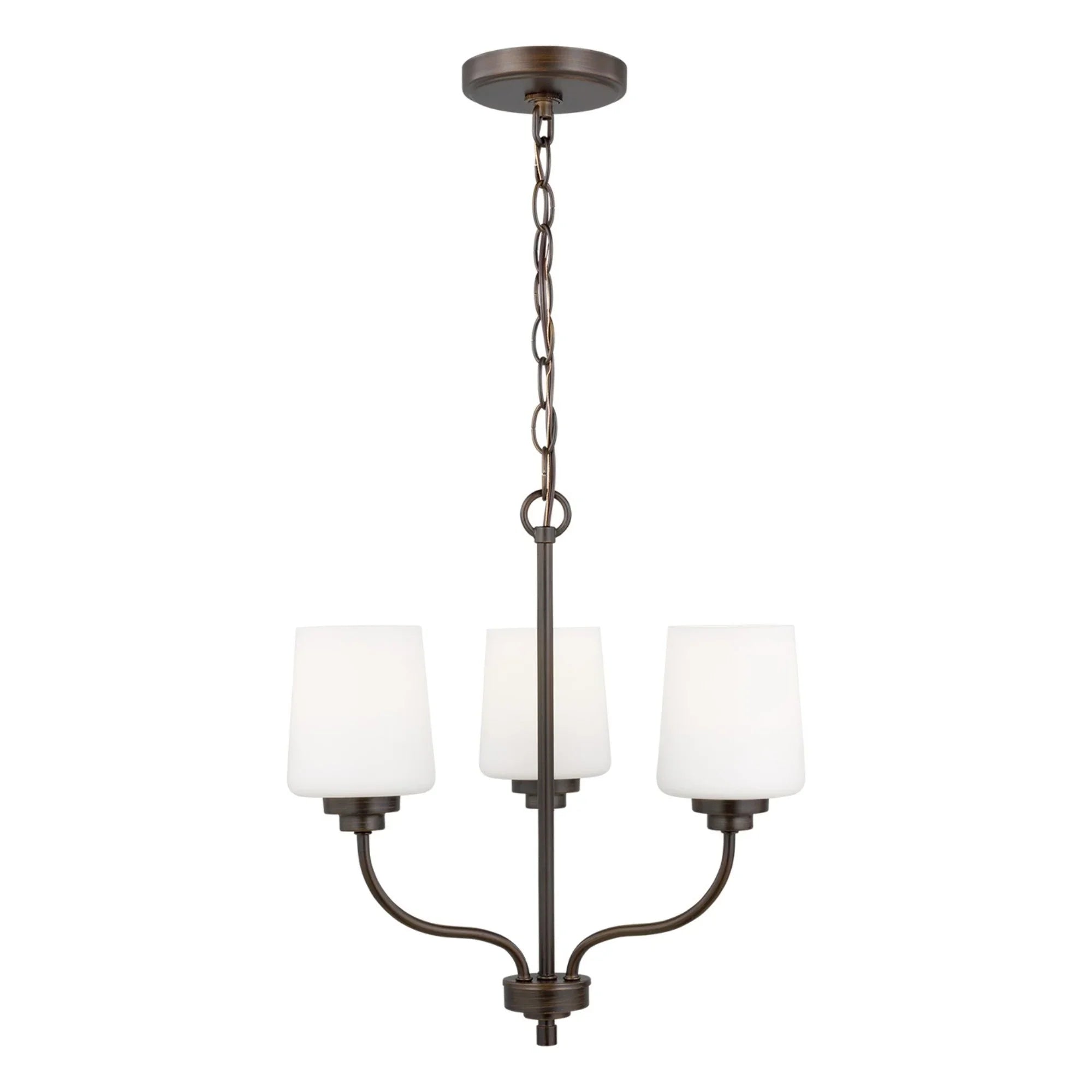 Windom 18" 3-Light Chandelier, Bronze Finish - Bees Lighting