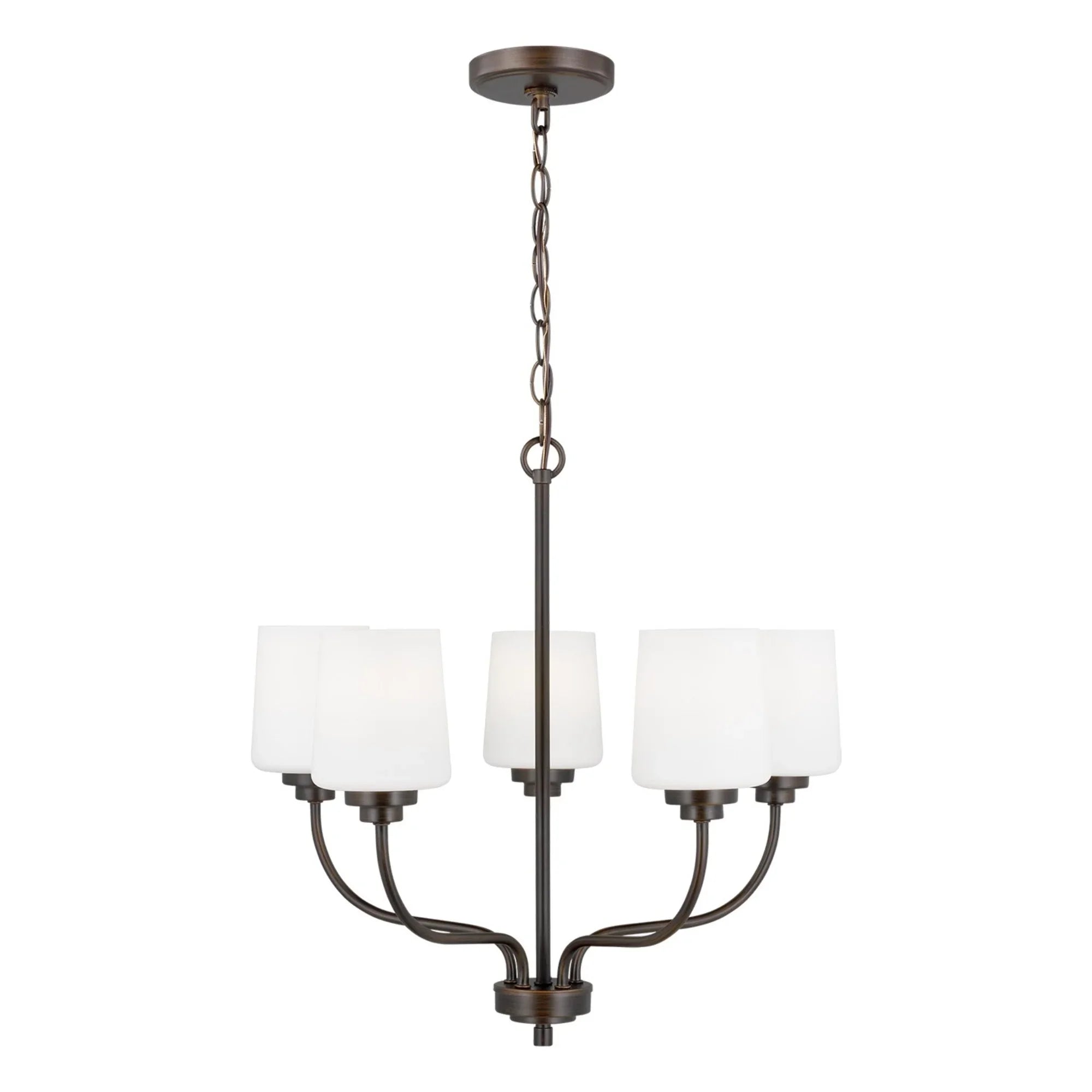 Windom 20" 5-Light LED Chandelier, Bronze Finish - Bees Lighting