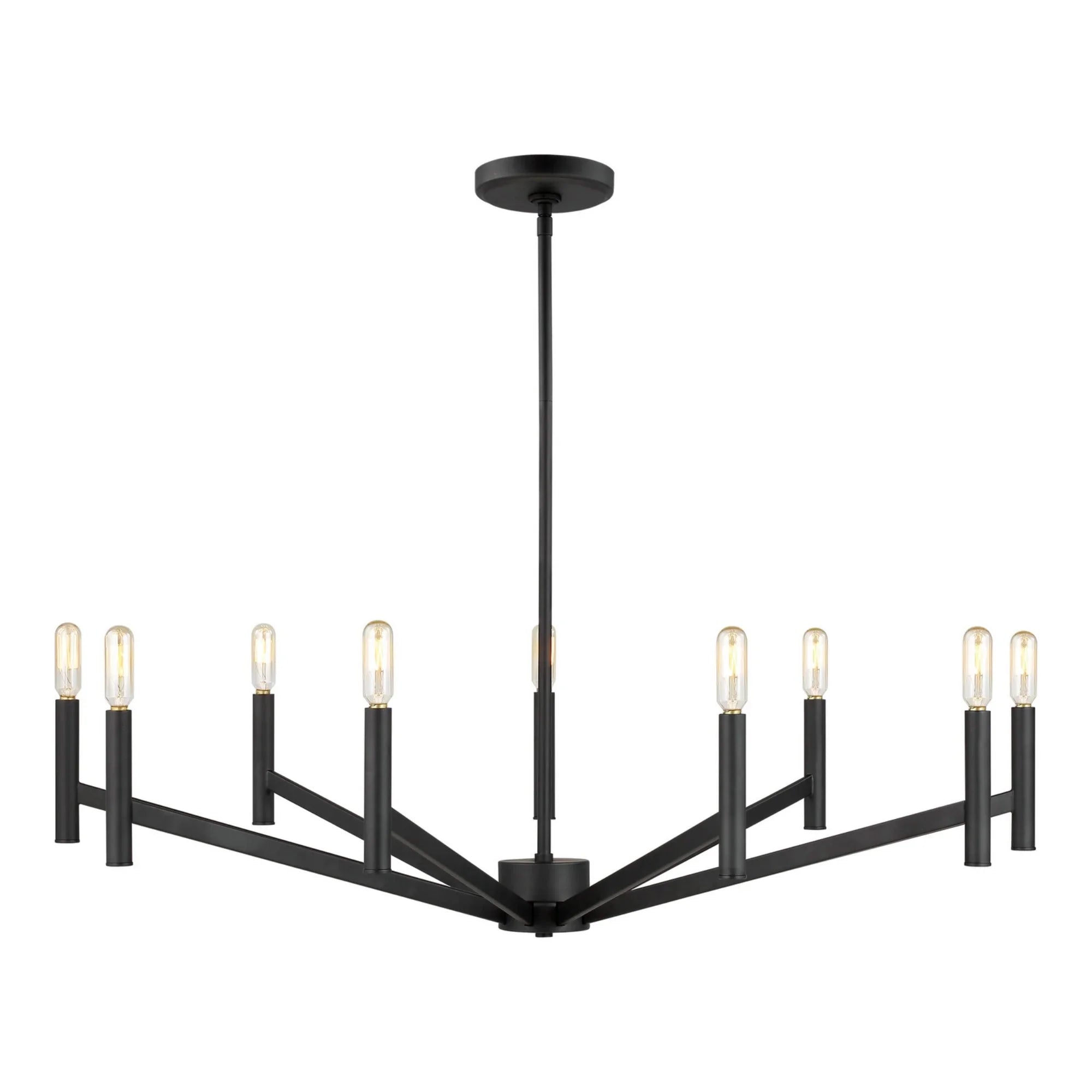 Vector 36" 9-Light LED Chandelier, Midnight Black Finish - Bees Lighting