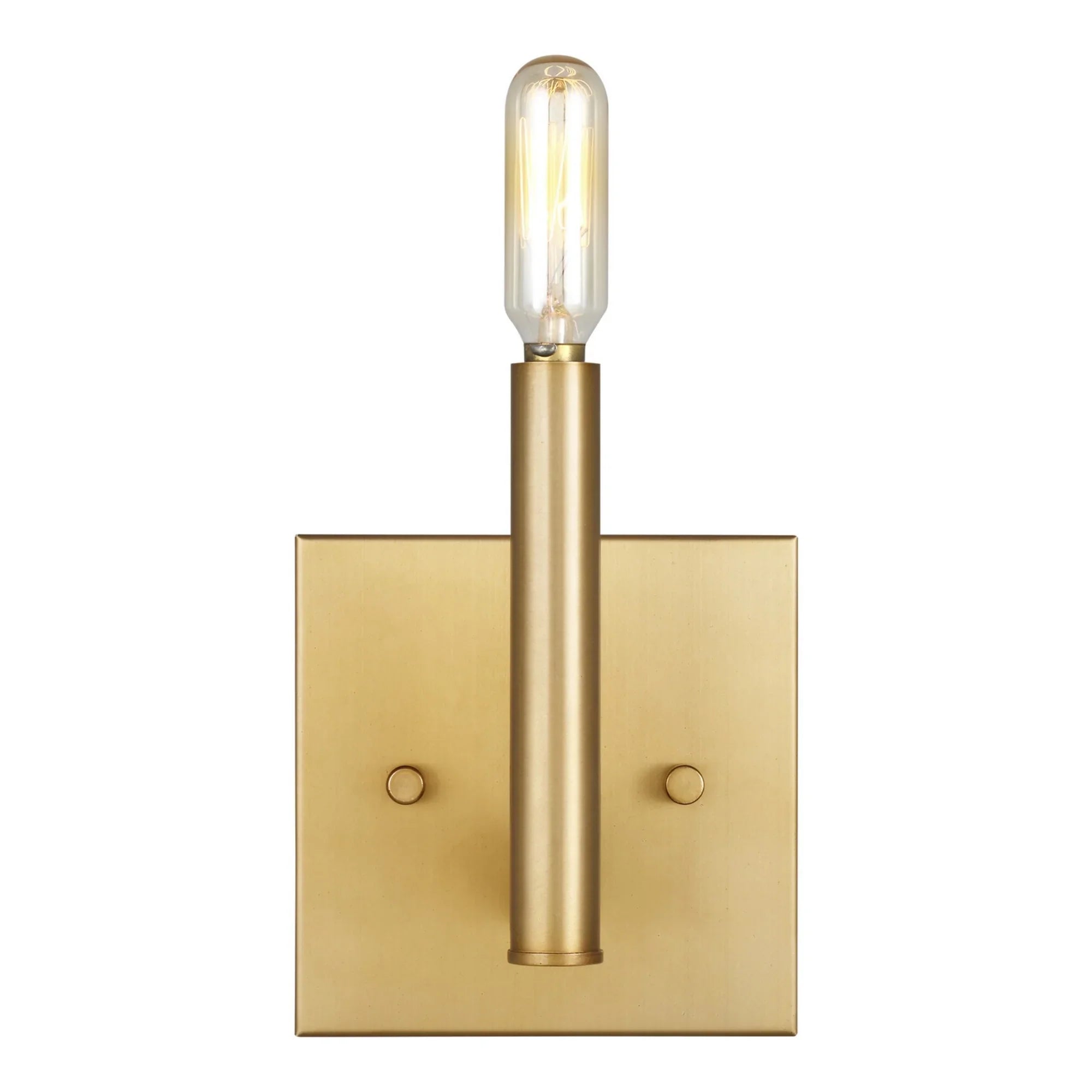 Vector 9" Wall Sconce, Satin Brass Finish - Bees Lighting