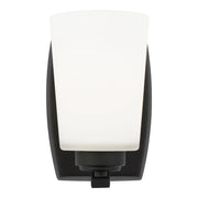 Franport 8" LED Bath Sconce, Midnight Black Finish - Bees Lighting