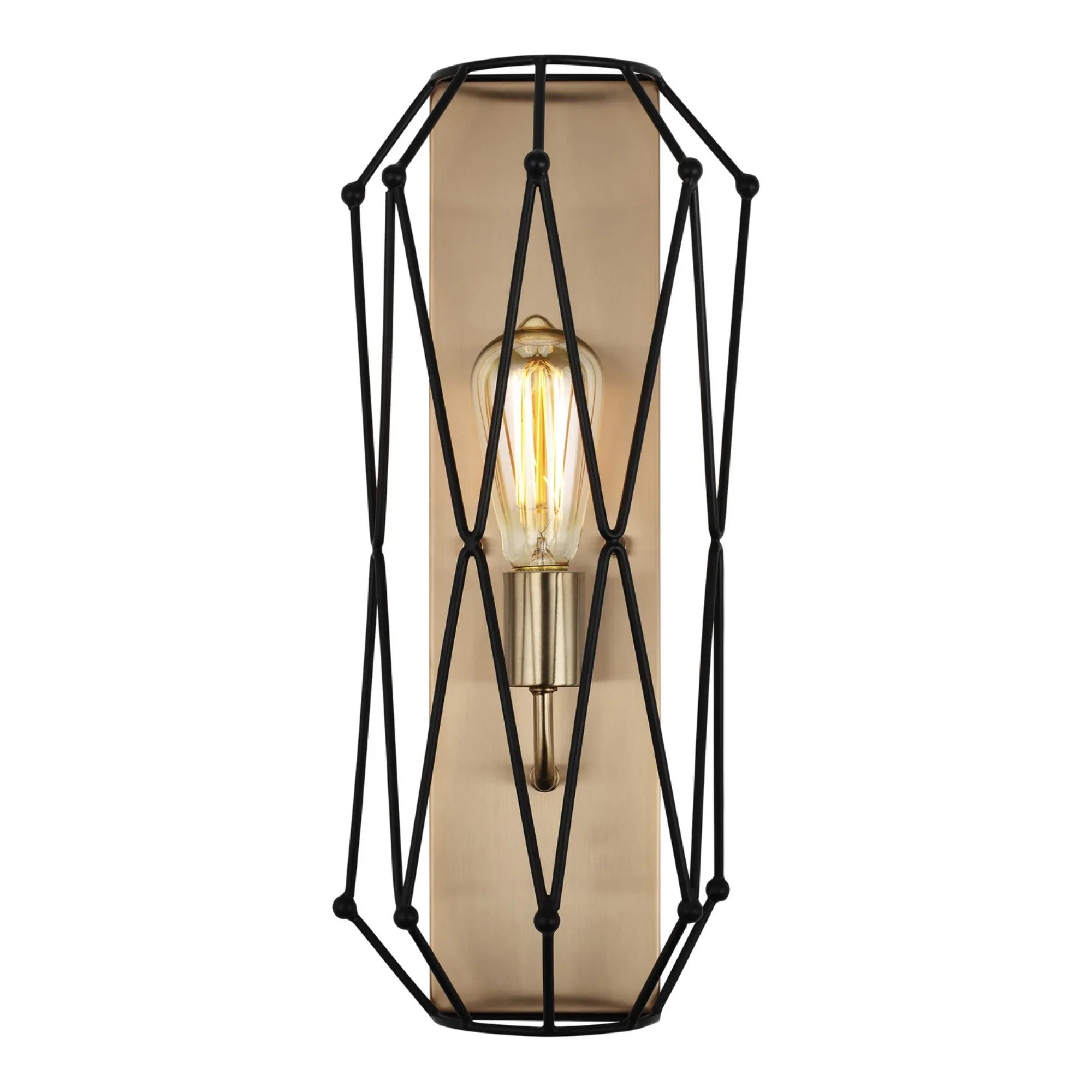 Zarra 15" Wall Sconce, Satin Brass Finish - Bees Lighting