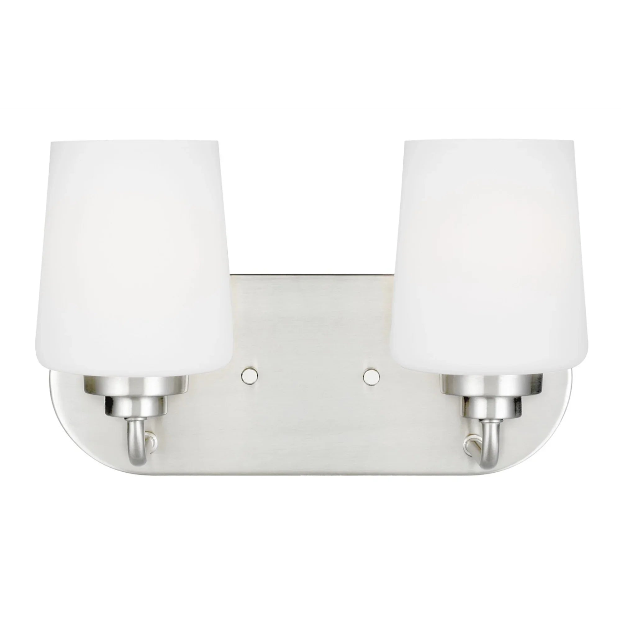 Windom 12" 2-Light LED Bathroom Vanity, Brushed Nickel Finish - Bees Lighting