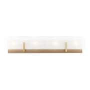Syll 26" 4-Light LED Bathroom Vanity, Satin Brass Finish - Bees Lighting