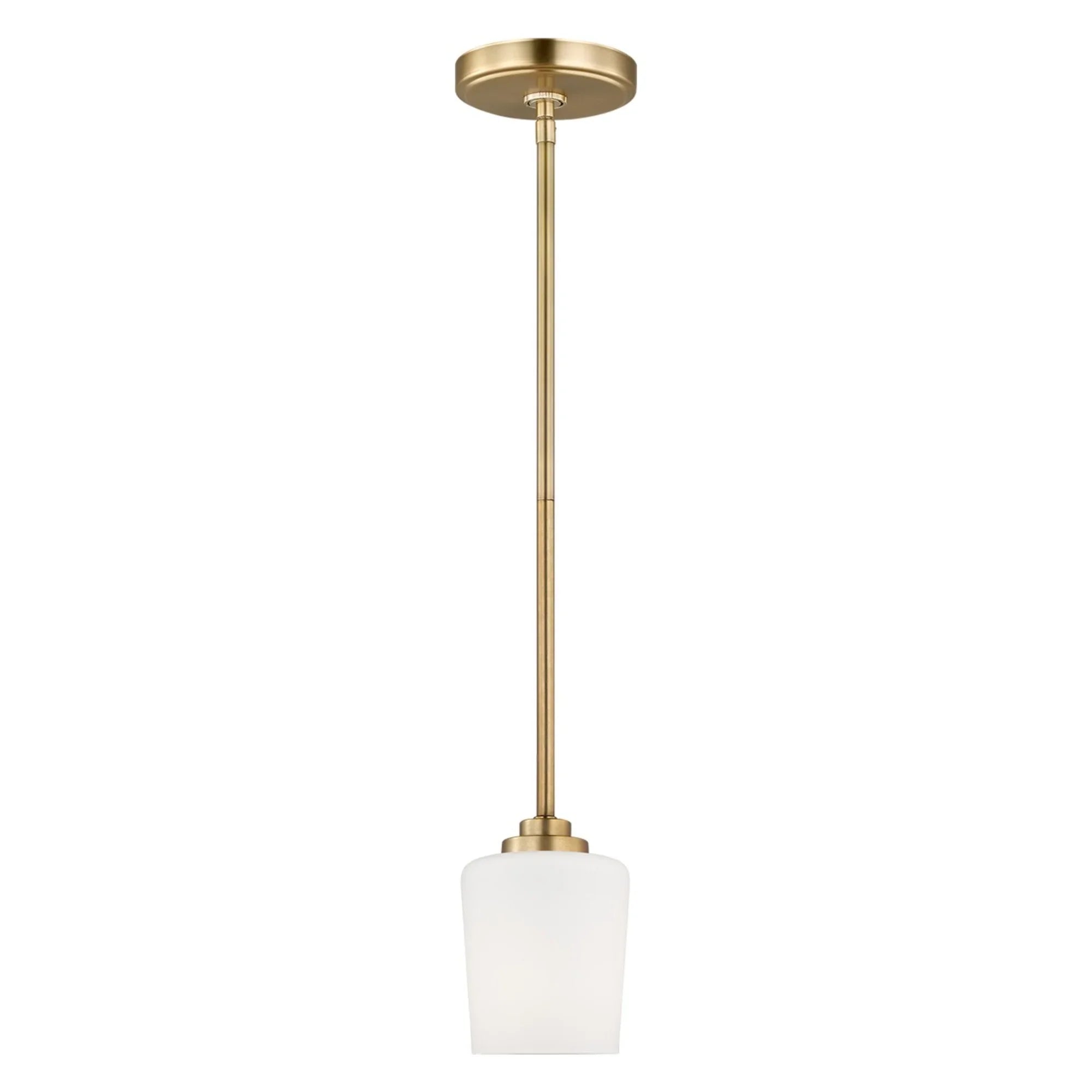 Windom 4" Mini Pendant, Satin Brass Finish - Bees Lighting