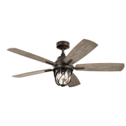 Lydra 52" Cage LED Ceiling Fan - Bees Lighting