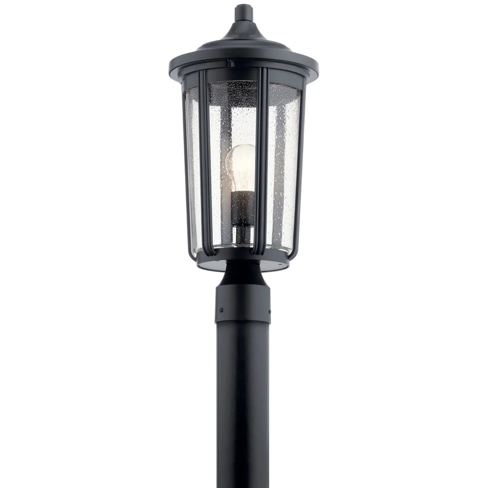 Fairfield 19" Outdoor Post Light, Black Finish - Bees Lighting