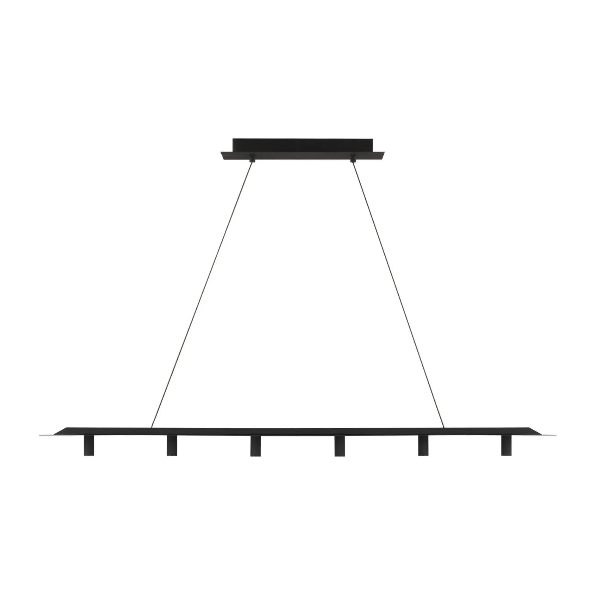 Ponte 50" LED Linear Chandelier, 277V, Nightshade Black Finish - Bees Lighting