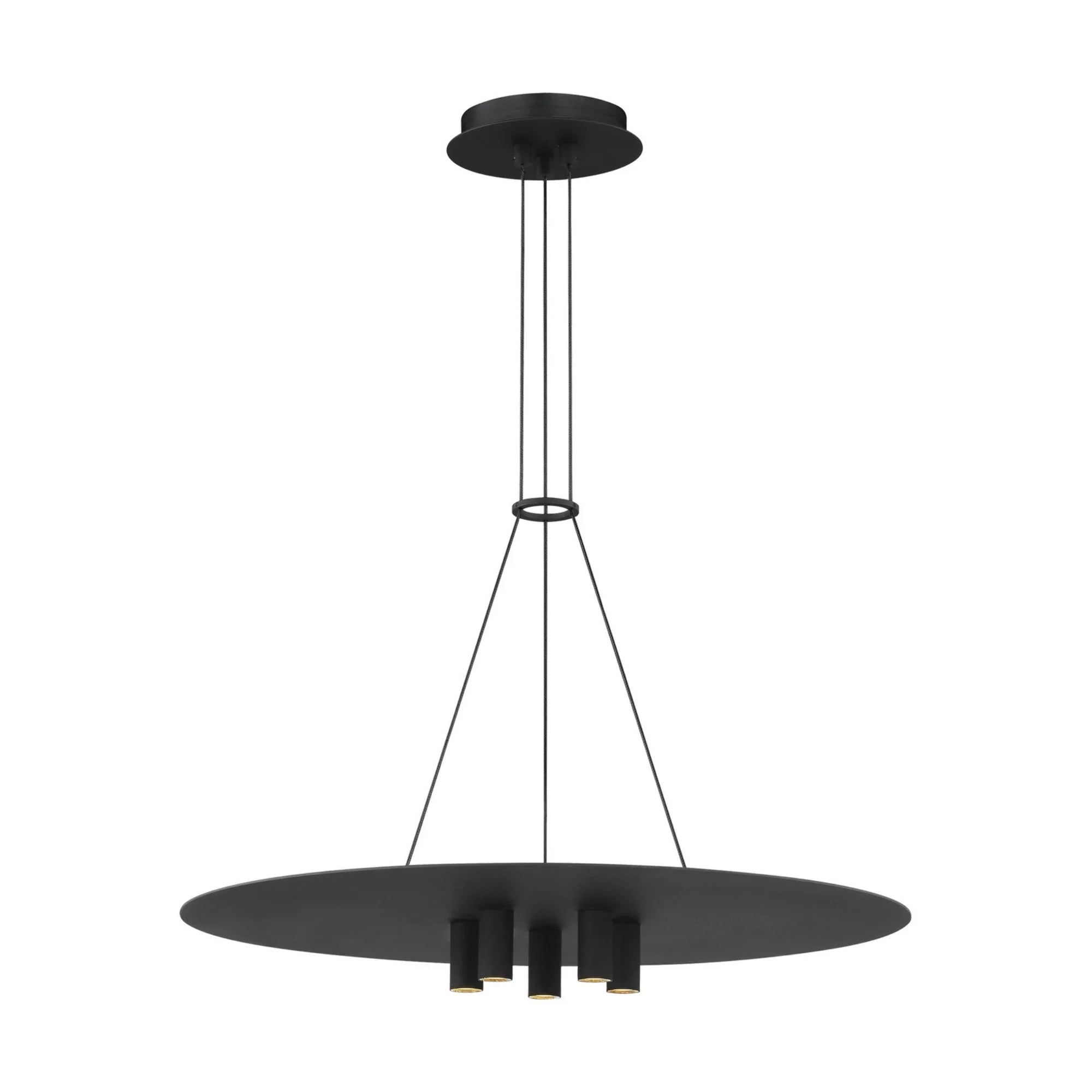 Ponte 22" LED Pendant, 120V, Nightshade Black Finish - Bees Lighting