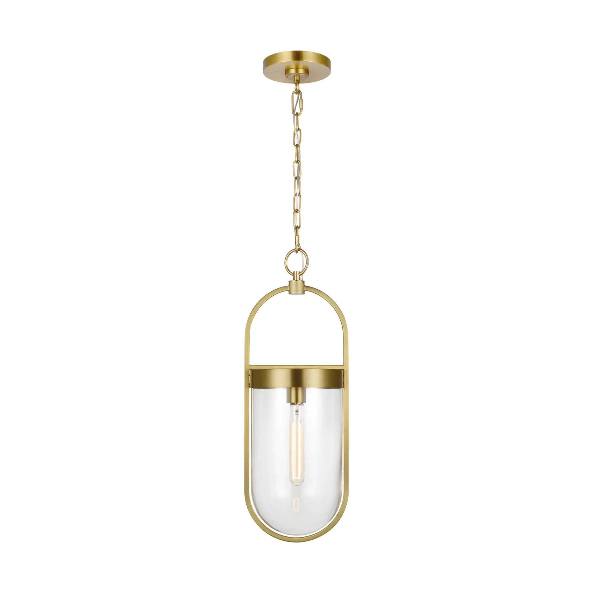 Blaine 8" Small Pendant, Burnished Brass Finish - Bees Lighting