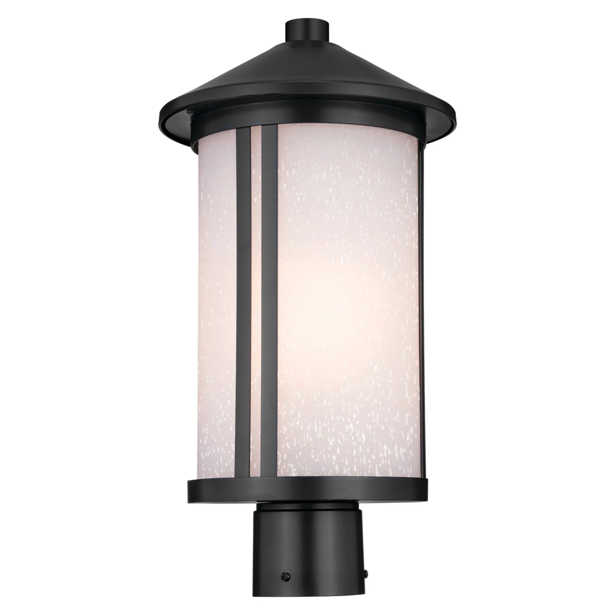 Lombard 17" Outdoor Post Light, Black Finish - Bees Lighting