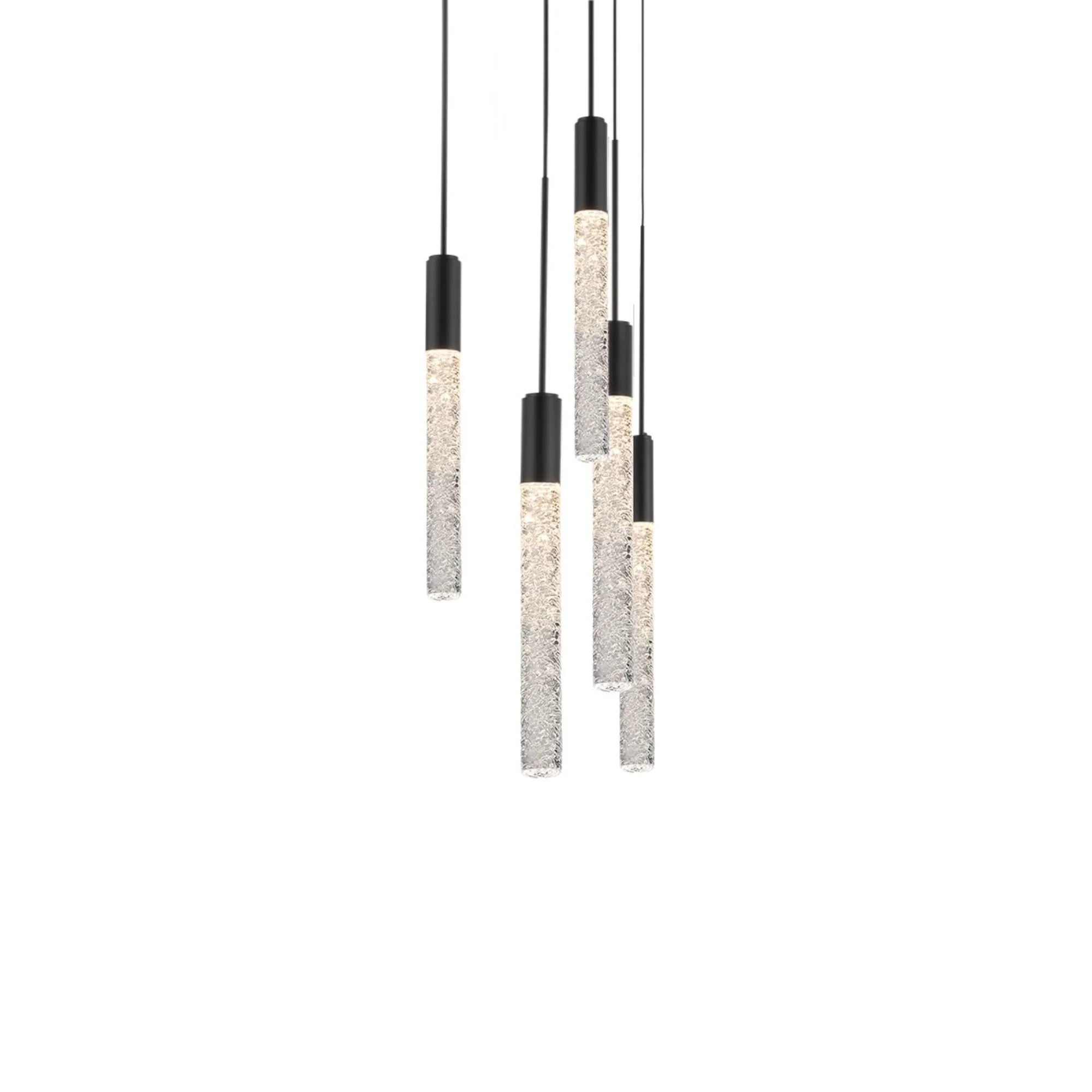 Magic 17" 5-Light LED Pendant, Black Finish - Bees Lighting