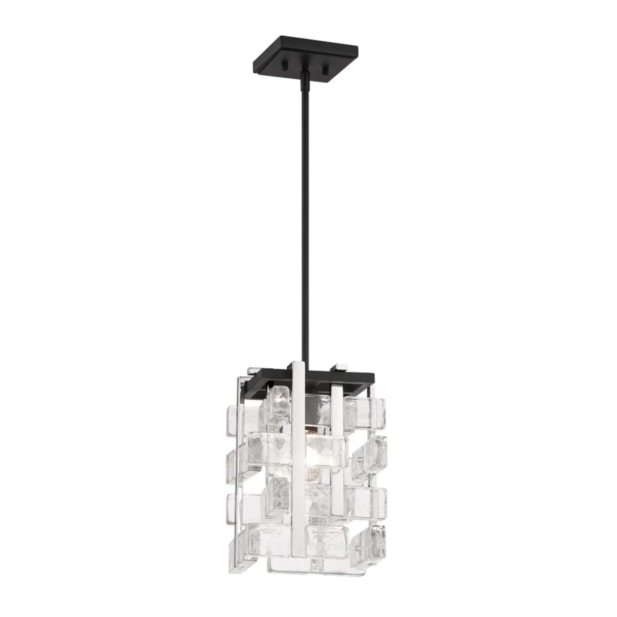 Painesdale 9" Mini Pendant, Sand Coal & Polished Nickel Finish - Bees Lighting