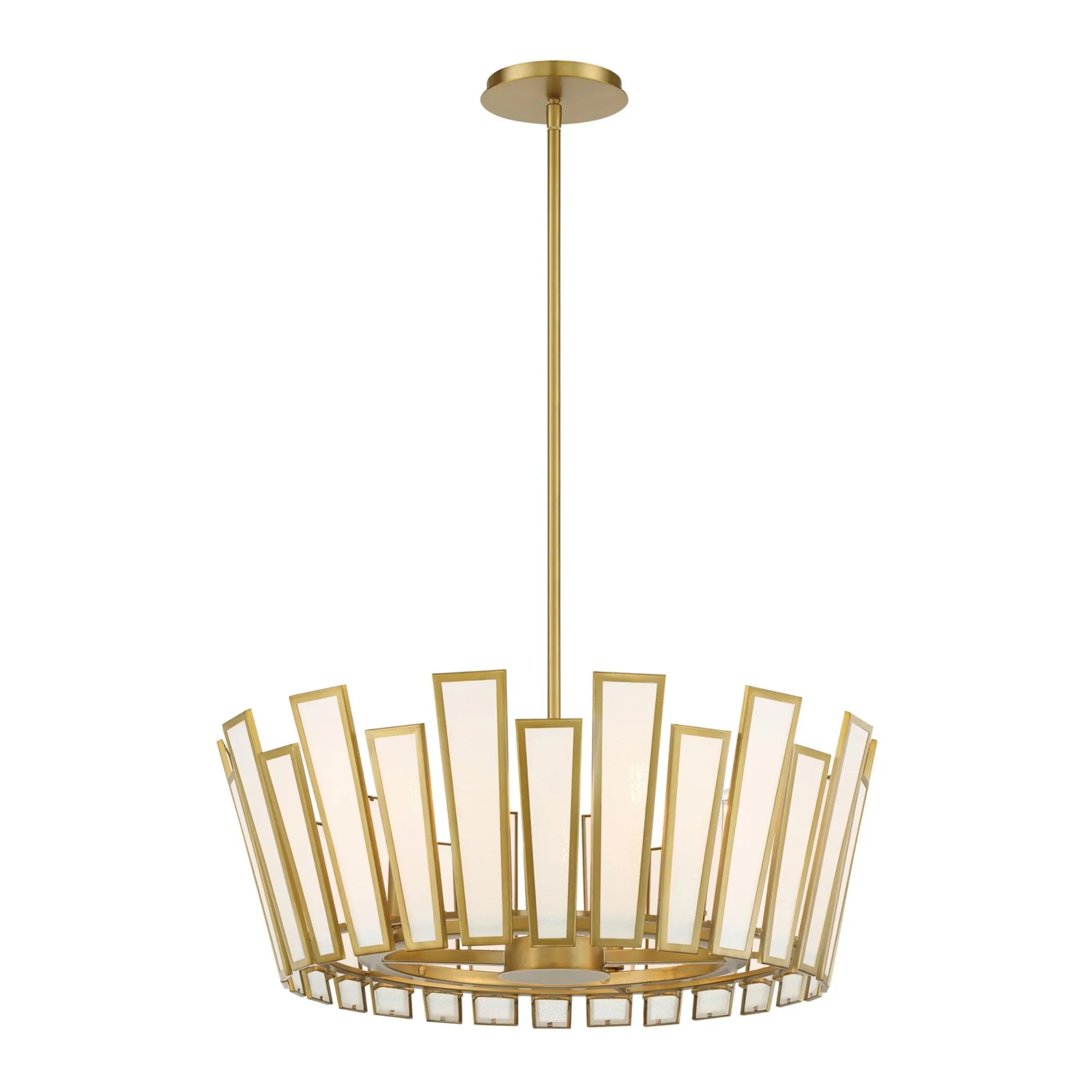 Ricochet 24" 5-Light Pendant, Soft Brass Finish - Bees Lighting