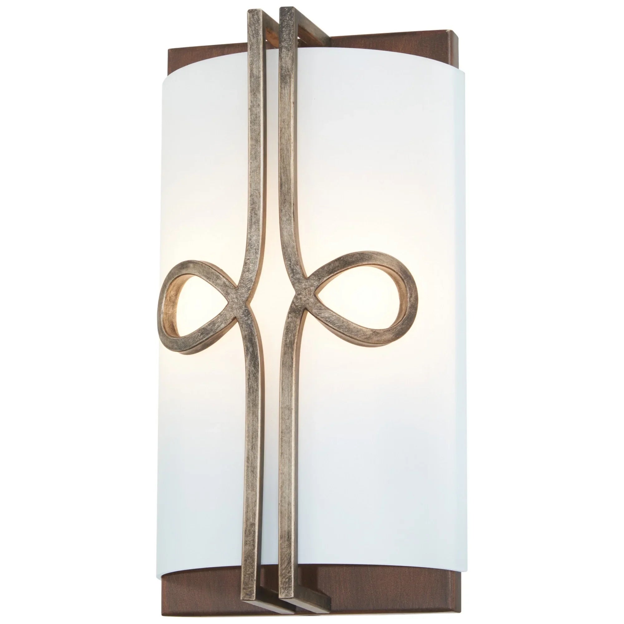 Yorkville 14" 2-Light Wall Sconce, Aged Darkwood & Silver Patina Finish - Bees Lighting