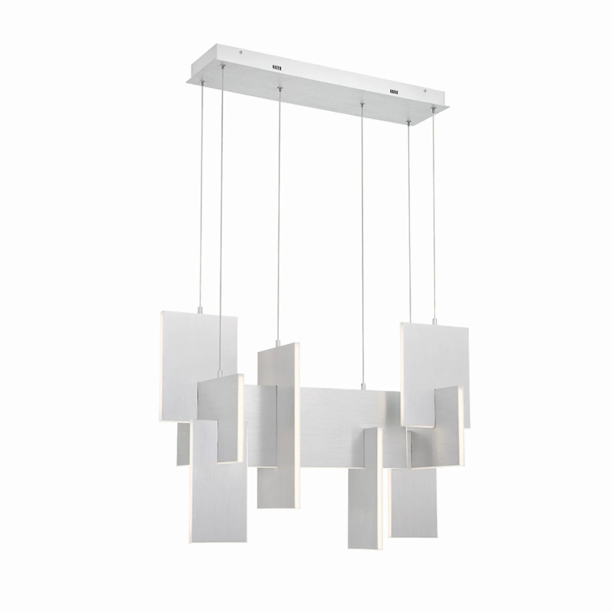Coburg 3-Light 33" LED Chandelier, Silver Finish - Bees Lighting