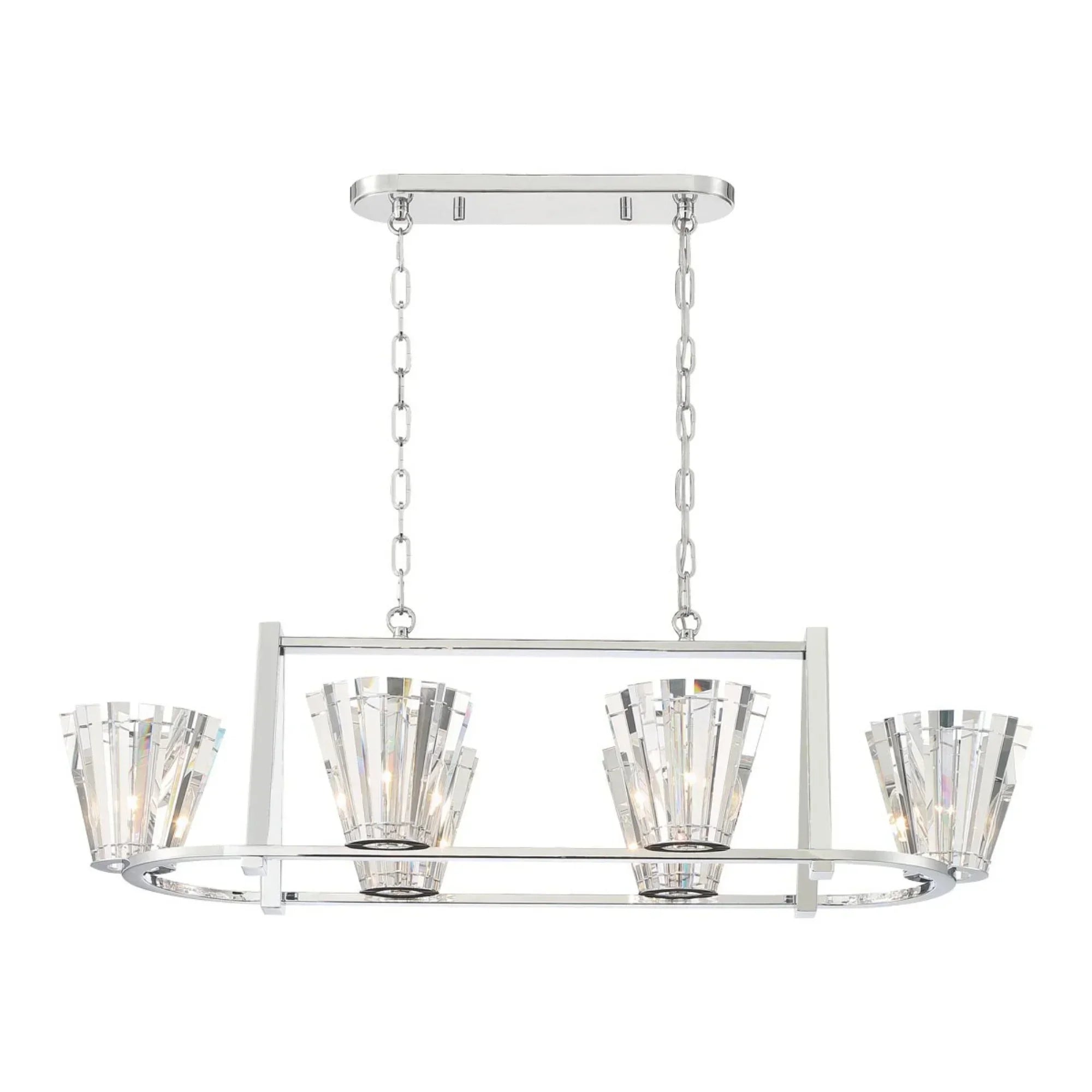 Ricca Chandelier Silver finish - Bees Lighting