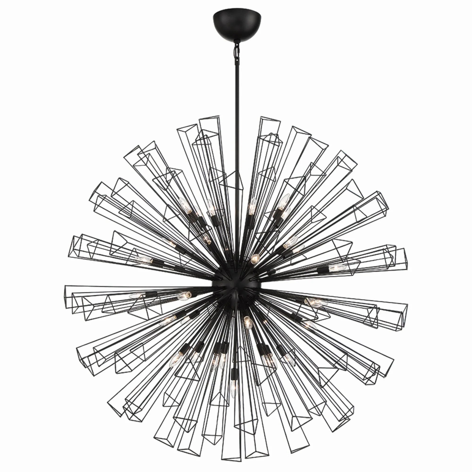Dendelio 35-Light 54" Grand Chandelier, Black Finish - Bees Lighting